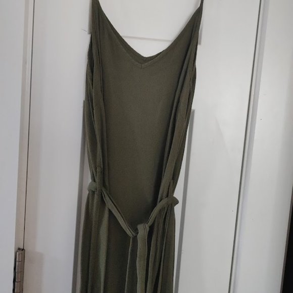 Green Slip Dress - Picture 3 of 3